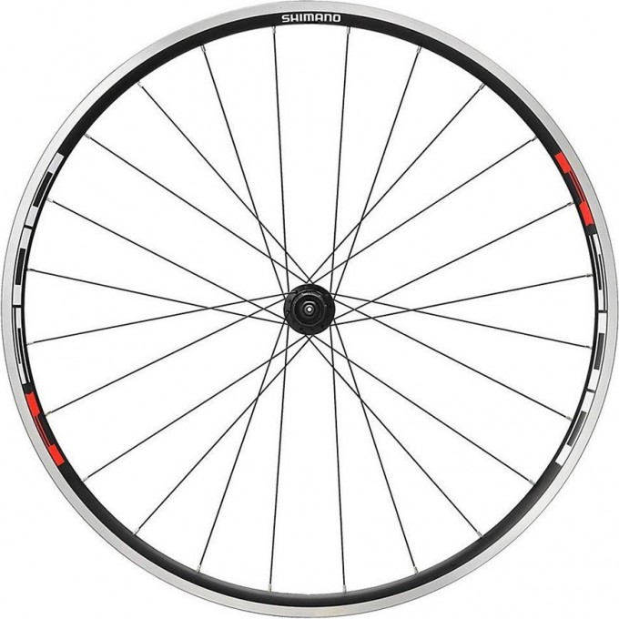 Колесо переднее SHIMANO R501, 28", клинчер, плоские спицы, с ободной лентой, черный EWHR501AFCBMYL Колесо переднее SHIMANO R501, 28", клинчер, плоские спицы, с ободной лентой, черный EWHR501AFCBMYL