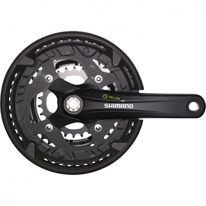 Система SHIMANO ALIVIO, T4010, для 3x9 скоростей, 175мм, Octalink, 48/36/26T без каретки, черный, с защитой EFCT4010E866CL Система SHIMANO ALIVIO, T4010, для 3x9 скоростей, 175мм, Octalink, 48/36/26T без каретки, черный, с защитой EFCT4010E866CL