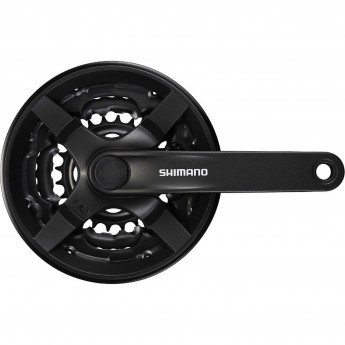 Система SHIMANO TOURNEY TY301, 150 мм, квадрат, 42/34/24, с защитой, черный, без упаковки