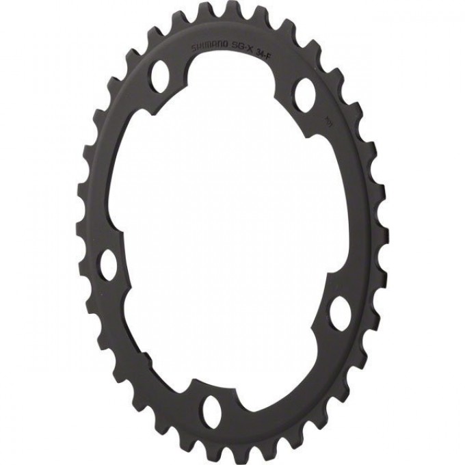 Звезда передняя SHIMANO Y-PART, для FC-RS500, 36T-MJ, черная, для 46-36T/52-36T Y1PR36000